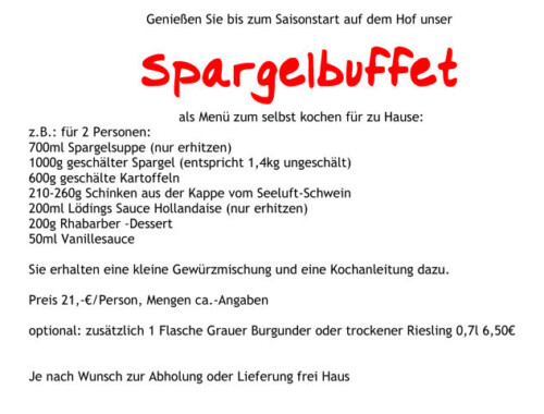 Spargelbuffet - Menü zum selber kochen – Bild 2
